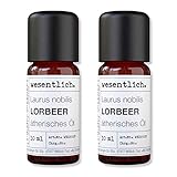 wesentlich. Lorbeerblätteröl - ätherisches Öl - 100% naturrein (Glasflasche) - u.a. für Duftlampe und Diffuser (2x10ml)