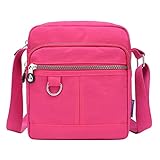 DuBiytlk Wanderrucksack GeldböRsen Casual Nylon Geldbörse Handtasche Umhängetasche Wasserdichte Umhängetasche Handtasche für Frauen Damenrucksack Karten Portemonnaie Herren Tote (Hot Pink, One Size)