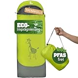 outdoorer Kinderschlafsack Dream Express Grün - Kinderschlafsack aus Baumwolle mit Funktion als Deckenschlafsack
