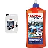 SONAX PROFILINE FelgenReiniger säurefrei (5 Liter) entfernt Bremsstaub & XTREME Ceramic ActiveShampoo (500 ml) Pflegeshampoo mit Versiegelungseffekt für eine lang anhaltende Konservierung
