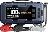 TREKURE Starthilfe Powerbank mit Luftkompressor, 160PSI 6000A Auto Starthilfe, PD 45W Eingang/Ausgang, Starthilfe(Bis zu All Benzin und 12.0L Dieselmotor) mit 600 Lumen LED und Doppelstart