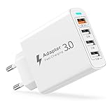 USB Ladegerät Mehrfach, USB Netzteil 4 Ports 33W USB...