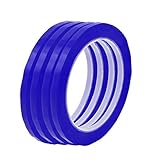New Lon0167 4 Stück 4mm Breite 66M Länge Einseitig Position Zeichen Aufkleber Markierung Blau(4pcs 4mm Breite 66M Länge einseitige Positionsen-zeichder Blau kennzeichnet)