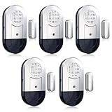 Daytech Fensteralarm Türalarm Alarmanlage Wohnmobil Tür Fenster Alarm Sensor Gartenhaus 120 db Signalton Einbruchschutz türalarmsensor für Home (Silber*5)