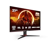 AOC Gaming Q27G2E - 27 Zoll QHD Monitor, 155 Hz, 1 ms MPRT, FreeSync Premium (2560x1440, HDMI, DisplayPort) schwarz/rot