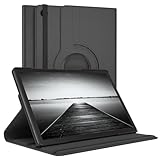 EAZY CASE - Tablet Hülle für Samsung Galaxy Tab A9 Plus Schutzhülle 11 Zoll Smart Cover Tablet Case Rotationcase zum Aufstellen Klapphülle 360° drehbar mit Standfunktion Tasche Kunstleder Schwarz