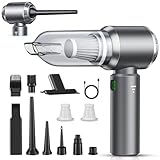 NVKHG Handstaubsauger, Handstaubsauger Akku, 26000 Pa Autostaubsauger mit hoher Leistung, 4 in 1 Mini Staubsauger mit Bürstenloser Motor, Tragbarer Staubsauger für Auto, Bürotisch, Tastaturen