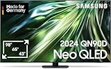 Samsung Neo QLED 4K QN90D Fernseher 65 Zoll, Samsung TV mit Neural Quantum 4K AI Gen2 Prozessor, Quantum-Matrix-Technologie, AI 4K Upscaling, Smart TV, KI TV, GQ65QN90DATXZG, Deutsches Modell [2024]