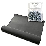 Gartenpirat Bitumen Dachpappe R333 schwarz 1 Rolle 5,0 m² Bitumenbahn zur Dacheindeckung Dachbahn inkl. 100 Stück Dachpappnägel verzinkt 3x15 mm