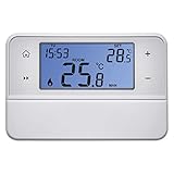 Emos Digitaler Raumthermostat mit OpenTherm-Unterstützung - Programmierbarer, verkabelter, oberflächenmontierbarer Thermostat, weiß, 12,6 x 8,4 x 2,6 cm