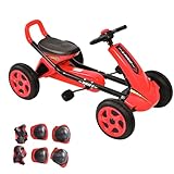 Go-Kart, go Karts Tretauto, Tretfahrzeug Mit Lenkrad, Pedal GoKart, Ergonomisch Verstellbarem Sitz, Vor- Und Rückwärtsgang, Pedalantrieb, Kinderspielzeug Geeignet Für Kinder Im Alter Von 3-5 Jahren