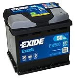 BATERÍA 12V/50AH - 450 CCA - SERIE EXIDE EXCELL EB500