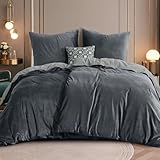 RUIKASI Flanell Bettwäsche 135 x 200 4teilig Grau -...