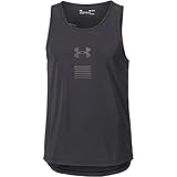 Under Armour Herren Define The Run Woven Tank Top, Schwarz (001)/Reflektierend, L