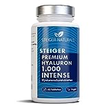 Hyaluron Intense 1.000 mg Hyaluronsäure Kapseln - 60 Tabletten für 1 Monat - für Haut, Anti-Aging und Gelenke
