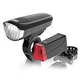 DANSI LED Fahrradlicht Set - StVZO Zugelassenes Fahrrad...