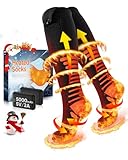 2026 Upgraded Beheizbare Socken mit APP Steuerung, 5000mAh 5V Wiederaufladbare Heizsocken, 3 Wärmeeinstellungen & 360° Heizung Beheizte Socken, Waschbare Beheizbare Socken Damen Herren für Ski Jagen M