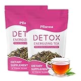 Detox Tee zum Abnehmen – 56-Tage Kräutertee-Kur mit Grüntee, Oolong & Löwenzahn – Natürliche Unterstützung für Stoffwechsel & Verdauung – Sanfte Entgiftung, Vegan, Mit Pfirsichgeschmack
