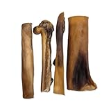 Eco Natural - 1 kg Rinderkopfhaut für Hunde 15cm - Naturkauartikel & Kausnack - Getrocknete Rinderhaut Extra Hart & Proteinreich - Langhaltender Kauknochen für Große Hunde