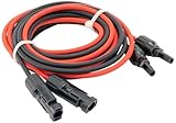 SOLARTRONICS Verlängerungskabel 4mm² inkl. Solarstecker 2x3m - PV Kabel H1Z2Z2-K beidseitig rot/schwarz - Photovoltaik Kabel mit Stecker - Solarkabel für PV Solaranlage - Made in Germany (2X 3m)