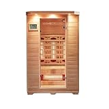 Home Deluxe – Infrarotkabine REDSUN M VSS - 120 x 105 x 190 cm - für 2 Personen, 6 Vollspektrumstrahler, Holz: Hemlocktanne I Infrarotsauna, Sauna, Wärmekabine, Infrarot