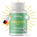 Vitabay Vitamin D3 Depot 5000 I.E. • 300 vegane Tabletten • Hochdosiert • Familienpackung (Vorteilspack) • Hergestellt aus Flechten • Made in Germany