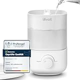 LEVOIT 2,5L Mini Luftbefeuchter bis 25H für Schlafzimmer Kinderzimmer, 23dB leise Top-Fill Humidifier für Baby Pflanzen, Raumbefeuchter mit 360° drehbarer Düse, automatische Abschaltung
