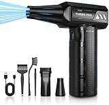 Druckluft-Luftreiniger, 180.000 U/min Super Power kabelloser elektrischer Luftreiniger, 7500 mAh wiederaufladbarer bürstenloser Motorlüfter, 3-Gang verstellbarer Turbo-Ventilator-Luftreiniger für