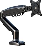 Invision Monitor Halterung für 19-32 Zoll Bildschirme, VESA 75 & 100 mm Einzelarm Ständer Schreibtischklemme, Höhenverstellbar mit Neigungen, Schwenken, Dreht, Erhöhte Tragfähigkeit von 2-9 kg (MX200)