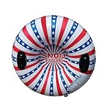 AMSLSIU Ringschlittenrohr, breite Anwendung und wiederverwendbar für endlosen Winterspaß, reißfester aufblasbarer Skiring, Sortierte Farbe