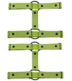 Verstellbares elastisches Leder-Beingeschirr, Strumpfband für Damen und Mädchen, sexy Punk-Rock-Nieten, Riemchen-Beinring, 2 Stück - Grün - Einheitsgröße