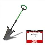 Hammersmith Rayzer Shovel All-in-One Spaten - Gärtnerspaten für Harte, steinige Böden - Schaufel mit Wurzelsäge und Softtouch-Griff - Extra-breite Trittkante - 115cm Länge - Gartenspaten