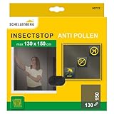 Schellenberg 50722 130 x 150 cm, anthrazit Pollenschutzgitter Set, kombiniert Pollenschutz und Insektenschutz, einfache Klebe-Montage, inkl. Montagezubehör