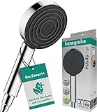 hansgrohe Pulsify S - wassersparender Duschkopf 6 l/min (EcoSmart+), Handbrause mit 1 Strahlart, runde Duschbrause (105 mm), Sparduschkopf mit Antikalk-Funktion, Chrom, 24121000