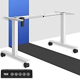 JUMMICO Höhenverstellbarer Schreibtisch Gestell mit Memory-Funktion 3 Höhen Tischgestell, Schreibtischständer Weiß