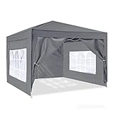 ISE 3x3m Garten Faltpavillon Pavillon...