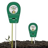 RUTIDA Bodenmessgerät 3-in-1, Bodentester für pH, Feuchtigkeit und Fruchtbarkei, Boden-Feuchtigkeitsmessgerät für Pflanzenerde, Garten, Bauernhof, Rasen, Kein Batterien Erforderlich
