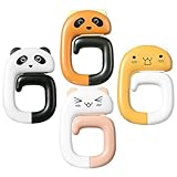 VALICLUD 4 Stück Teiliges Faltbare Antirutsch Taschenhaken für Rucksack und Tisch Multifunktionale Halter mit Süßem Panda design Praktische Aufbewahrung für Geldbörse Schlüssel Regenschirm