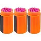 ISEEKLIKE Sturmfeste, wasserdichte Streichhölzer, Outdoor-Streichhölzer, 40/60/80/100 Stück, Überlebens-Notfall-Feueranzünder, Sturmstreichhölzer mit Behälter für Camping (60 Stück)