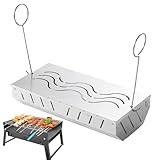 Raucherbox, BBQ Raucherbox aus Edelstahl | Zubehör für Holzkohlegrill mit Deckel, Holzkohlehalter für Außengrill, funktioniert mit Holzchips, fügen Sie Geschmack hinzu