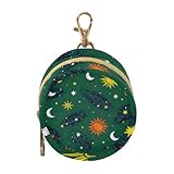 Space Nebula Schnulleretui für Neugeborene, mit Reißverschluss und Clip, Geldbeutel, Aufbewahrungstasche für kleine Gegenstände, Grün
