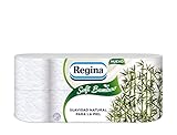 Regina Soft Bamboo - 8 Rollen Toilettenpapier, 3 Schichten, 160 Blatt, natürliche Weichheit für Ihre Haut, Toilettenpapier mit natürlichen Bambusfasern, Papierverpackung, FSC-zertifiziert