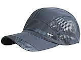 AIEOE - Schildmütze Herren Kappe Sommer Basecap Damen für Tennis Fußball Golf Schildmütze Herren Sonnenkappe Anti-UV mit Visier Baseballmütze UV-Schutz Baseball Kappe Cap für Strand Sportarten - Grau