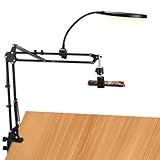Handy Stativ mit Ringlicht, Handystativ, Phone Stand, Tischstativ, Streaming Zubehör - Flexibler Tisch Kamera Arm mit Licht, für YouTube Live Stream Videoaufzeichnung, Kompatibel mit iPhone, Logitech