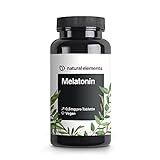 Natural Elements Melatonin – 365 Tabletten – 0,5mg Melatonin pro Tablette – hochdosiert – Ohne unerwünschte Zusätze – Laborgeprüft – 100% vegan