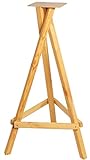 dobar® 33310FSC Vogelfutterhaus-Ständer - Ständer für Vogelfutterhäuser aus Kiefernholz - Vogelhausständer Bausatz - Dreibein Futterhausständer lasiert - 60 x 60 x 90 cm - Natur