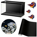 TD STONES Hintergrunddekor Aquarium Rückwand Schwarz 60x50 cm – selbstklebende Folie, wasserfest und langlebig – hochwertige Aquarium Rückwand für Süßwasser- & Meerwasseraquarien + WEITERE GRÖSSEN