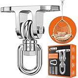 Viomis 360° Schaukelhaken - Edelstahl Deckenhalterung mit 450KG Belastbarkeit für Hängesessel, Hängematten, Boxsack & Mehr