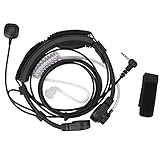 Celabie 2.5mm Kehlkopfmikrofon Ohrhoerer Headset Mic PTT Fuer Walkie Talkie Radio TLKR T5 T80 T60 T6 T8 Talkabout MR350R T6500