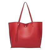 Dinnesis Faltbare Taschen Tote Quaste Damen Kapazität Faux Schulter Handtasche Große Soft Bag Umhängetaschen Midirock Damen Taschen (A, One Size)